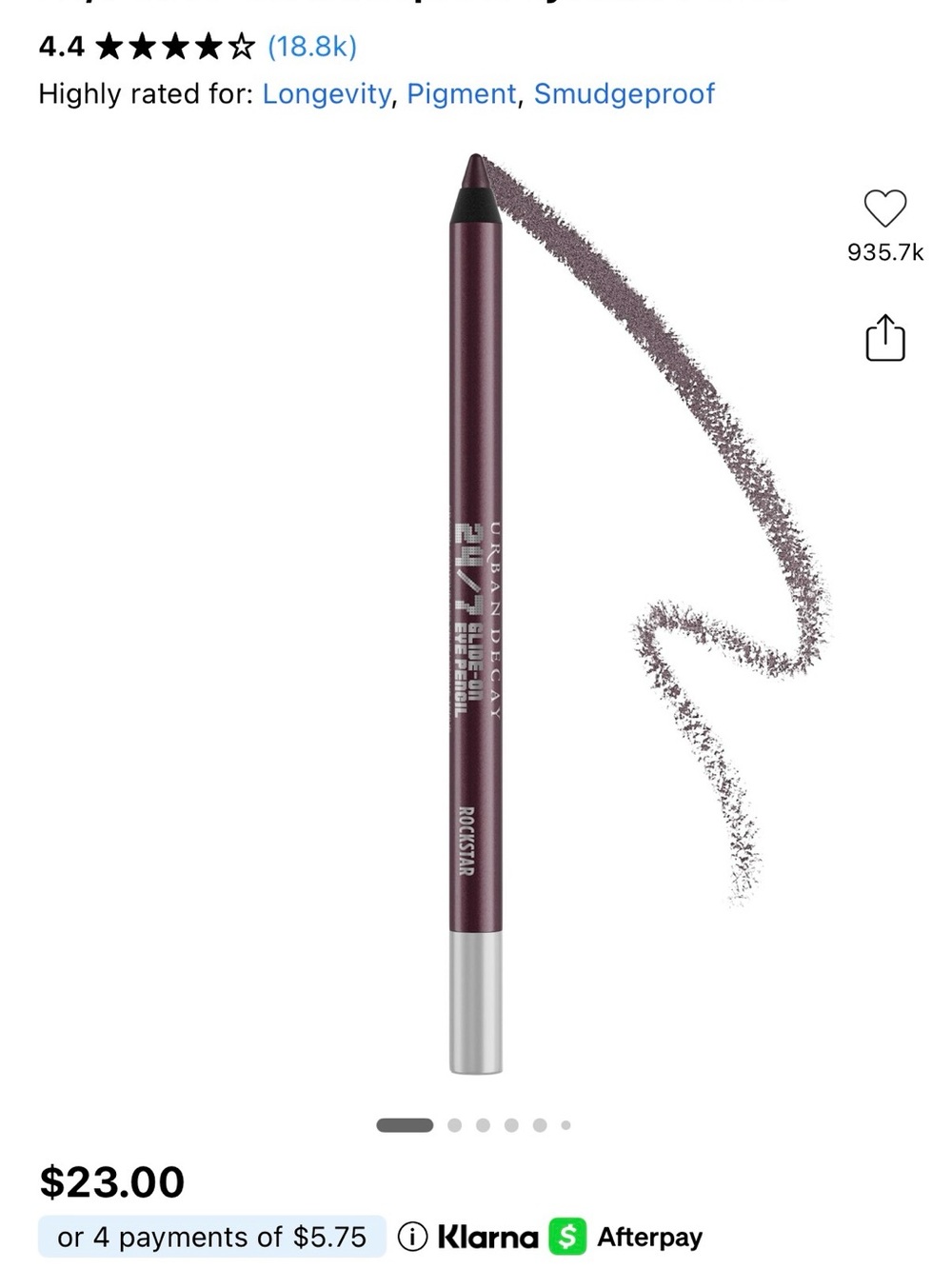 Urban Decay 24/7 Glide-On Eye Pencil — Rockstar (Purple)